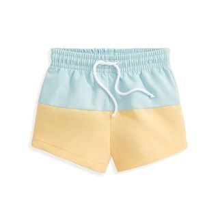 Bella Bliss Colorblock Bayshore Swim Trunk in Yellow/Blue.  Size 2, worn once